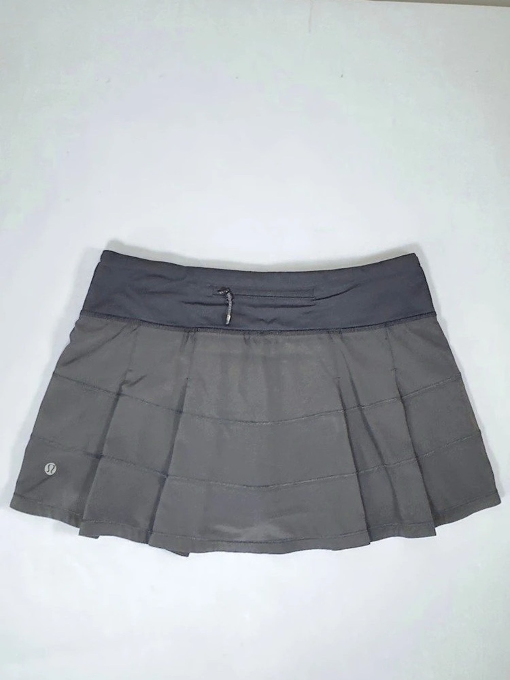 lululemon Pace Rival Mid-Rise Skirt Women's Gray Athletic Mini Skirt